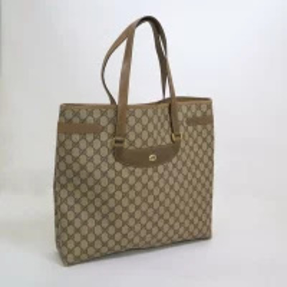 Gucci Tote Bag GG Canvas Brown Shoulder Shopping